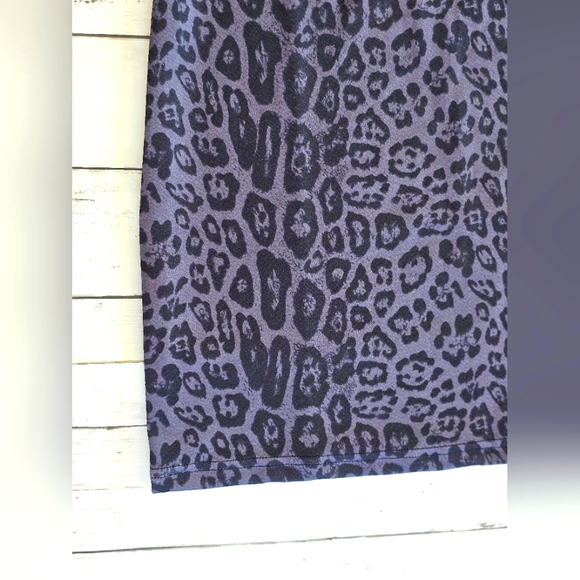 Crazy Train Western Black & Gray Leopard Longsleeve Midi Dress Strappy Back - Picture 4 of 10